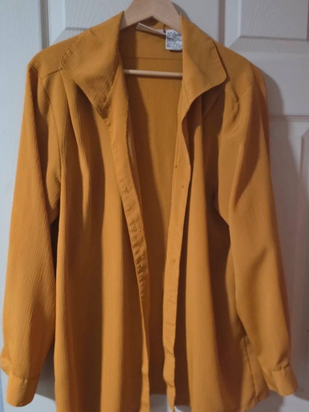 Mustard Long-Sleeve Shirt - Classic Button Front